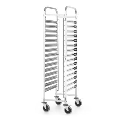 Čistící vozík, HENDI, Kitchen Line, GN 1/1, Stříbrná, 380x550x(H)1705mm | 813270